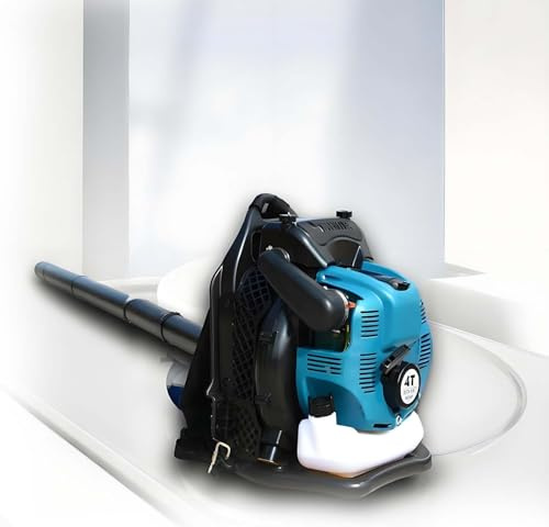 Rucksack Laubbläser Benzin 4-Takt 1000cc Mit 2,0L Tank, Leistungsstark Mit 10000 U/min, Für Laub, Schnee, Gehwege Und Straßen, Leicht, Komfortabel, Umweltfreundlich Und Leise(Blue)