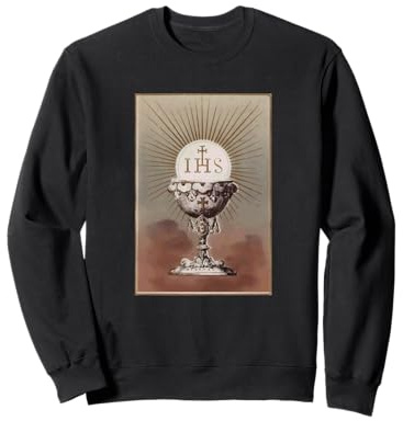 Calice Host IHS Monogramme Sainte Communion Eucharistie Sweatshirt