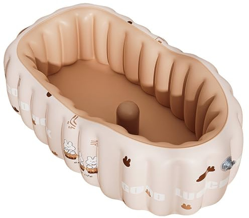 Aufblasbare Badewanne, PVC, rutschfest, Babybadewanne, faltbar, tragbar, Babybadewanne für Neugeborene bis Kleinkinder, 57, 9 x 89, 9 x 34, cm, für Neugeborene