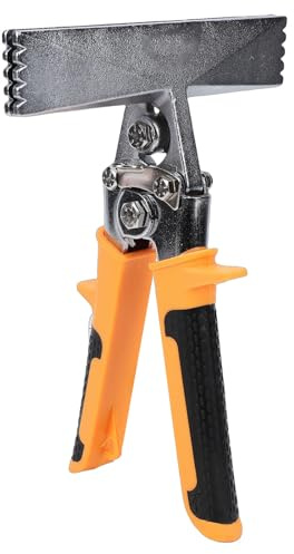 ZIZEV 6 Inch Sheet Metal Bender, Straight Jaw Bending Pliers Hand Seamer for HVAC System with Ergonomic Non Slip Handle, Comfortable and Ergonomic Rebars Cutters and Benders