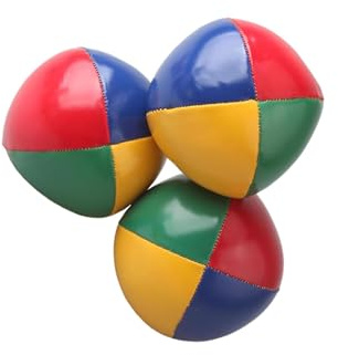 KIOALXZ Set di Palline da Giocoleria Professionali, acrobazie e Lancio di Palline, Colori Vivaci, per Bambini, per Migliorare la coordinazione e Le capacità di concentrazione,