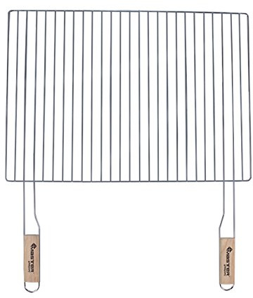 Grille de cuisson 54 x 38 cm avec 2 poignées en bois en acier chromé