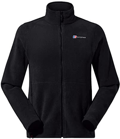Berghaus Men's Prism Polartec Interactive Fleece Jacket | Added Warmth | Smart Fit | Durable Design, Black/Black, XL