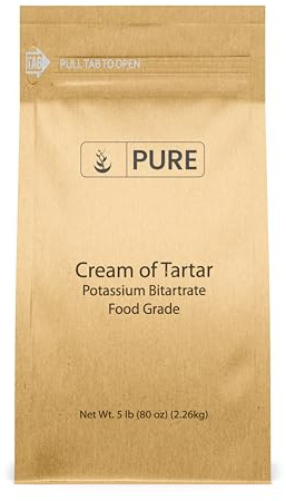 Pure Original Ingredients Cream of Tartar (5 lb) Pure & Natural, Baking & Cleaning, DIY Bath Bombs & More