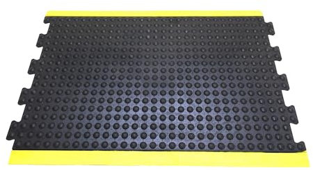 kaiserkraft | Anti-Ermüdungsmatte Bubblemat Safety | LxBxH 1200 x 900 x 14 mm | schwarz-gelb | Mittelelement