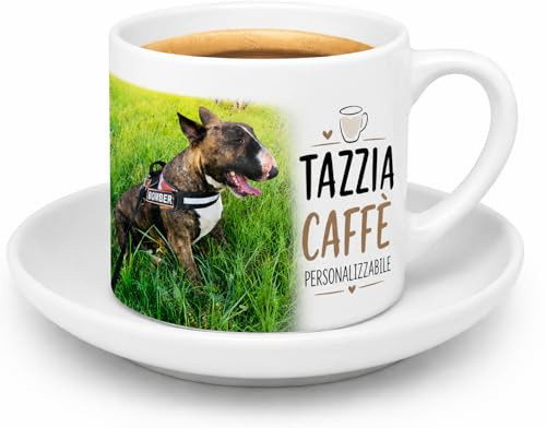 BrolloGroup Tazzina da Caffè Personalizzabile Con Piattino Tazzine Personalizzate con Foto e Dediche PS 10531