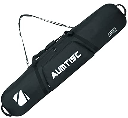 AUMTISC Snowboardväskor brädväskor skidutrustning snowboard förvaring snowboard resväska vadderad skidutrustning skidåkning resväska lång skidväska längd, Vitt, 165 cm, skidryggsäck
