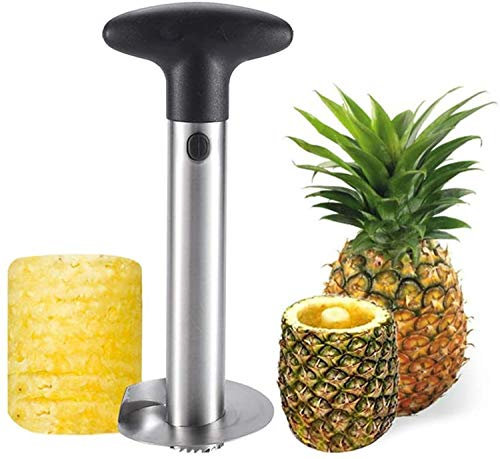 Yiwoo Ananas-Schäler, Edelstahl, Handarbeit, Obstschneider, fortschrittlicher Ananas-Entferner und Kernentferner