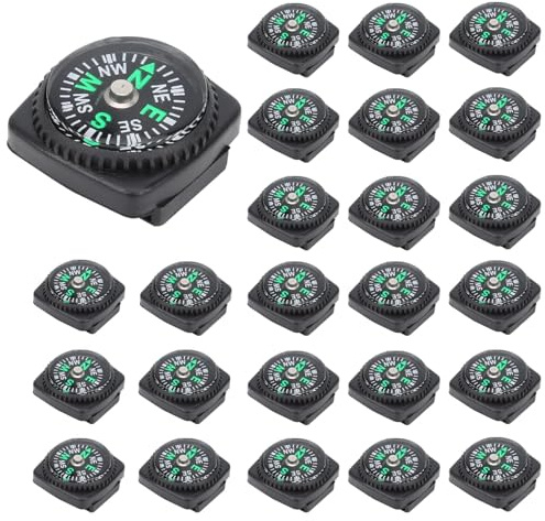25pcs Button Kompass Mini-Kompass, Taschen Kompass Set, Button Kompass für Outdoor Camping Wandern