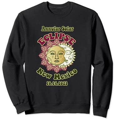Eclipse 2023 Solar-Ring, 1970er-Jahre, Retro-Astronomie, New Mexico Sweatshirt