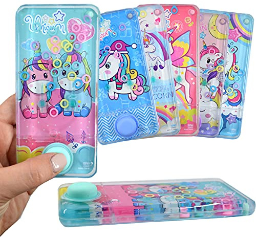 LG-Imports 3X Geduldsspiel Wasser Einhorn Ringe Kinder Wasserflipper Fantasy Bunt 16cm Mitgebsel