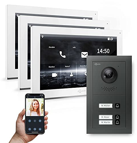 Goliath AV-IPS-636 Video Türsprechanlage, Weiße Innenstation