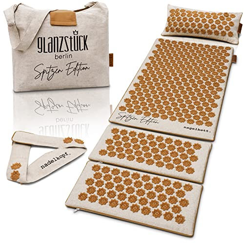Glanzstück Berlin® Health Collection XXL Acupressure Mat Set for Full Body for Tension Headaches Back Pain Stress