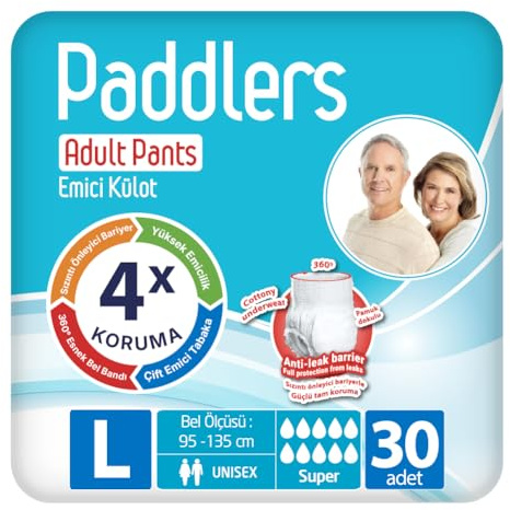 Paddlers Erwachsene Patient Absorbent Höschen Tuch Large 30 Stück