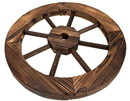 Cabilock Holzrad Ornament Wanddeko Vintage Filigran Rad Design Anhänger Aus Holz Für Wand Dekoration Und Layout Requisite