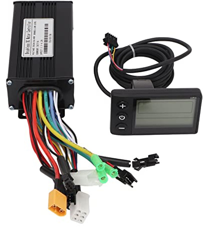 Asixxsix DC24V 36V 48V 500W 750W Brushless Motor Controller, 26A 3 Mode Sine Scooter Brushless Controller Kit with S866 Panel Display, E Bike Conversion Kit, Waterproof