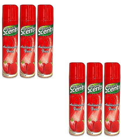 PLUS HOME NATURAL SCENTS AMBIENTADOR SPRAY 300ML FRESA.PACK DE 6 BOTELLAS