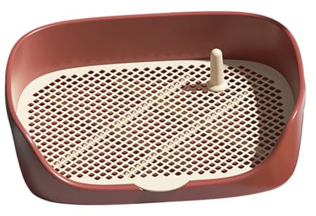 perfk Pot de Toilette pour Chien, d'entraînement intérieur pour Petits et Moyens Chiens, Toilettes pour Pipi d'animaux, bac à litière, bac à litière, Rouge L