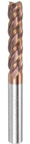 QUARKZMAN Hartmetall Vierkantfräser 8mm (5/16) Durchmesser 8mm (5/16) Schaft 75mm (3) Extra Lang HRC55 Mikrokorn-Wolframkarbid 4 Schneiden Frässtift Fräser für Aluminium Kupfer Metall.