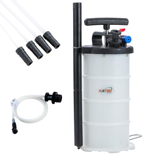 KATSU Tools Bomba extractora de aceite neumática manual 5L Evacuador de fluido Motor Cambio de aceite del motor Transferencia de combustible de gasolina Bomba de succión al vacío para automóviles