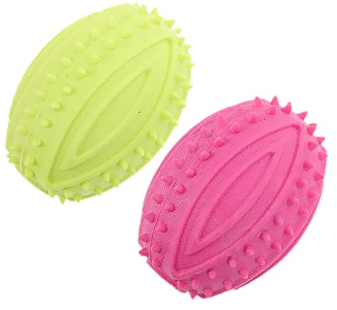 VILLFUL 2stücke Gummibälle Für Hunde Quietschspielzeug Für Kleine Und Mittlere Hunde Interaktive Kauspielzeuge Für Training Und Spiel Für Drinnen Und Draußen