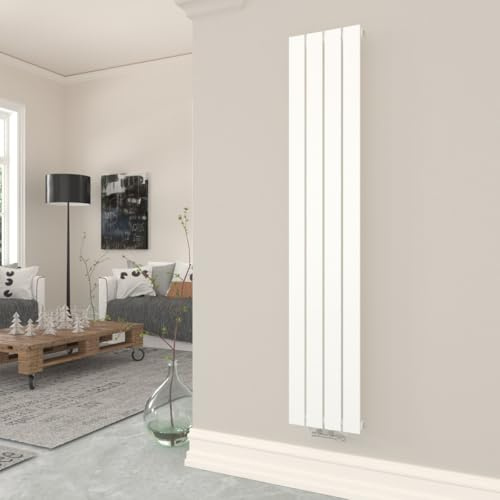 T&K Heizkörper Flach 1600x308mm Weiß Einlagig Design Heizkörper, Vertikal Moderne Paneelheizkörper Badheizkörper Für Mittelanschluss Heizung