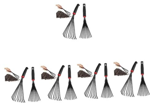BESPORTBLE 10 STK Gartengeräte Graben Rechen Handrechen Gartengerät Unkrautrechen Rechen Mit Kurzem Stiel Sandgartenrechen Handstrauchrechen Graszieher Mini-handrechen Handfräse Eisen