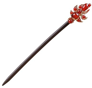 Healvian Épingle à Cheveux Baguette Chinoise Rétro Taille Moyenne Bois Naturel pour Femmes et Filles Coiffure Hanfu Traditionnelle Fête Élégante