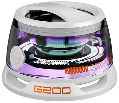 Generic G200 Altoparlante Bluetooth magnetico - Supporto per telefono, altoparlante portatile con RGB, 5W, Bluetooth 5.3, compatibile con iPhone 12/13/14/15, nero