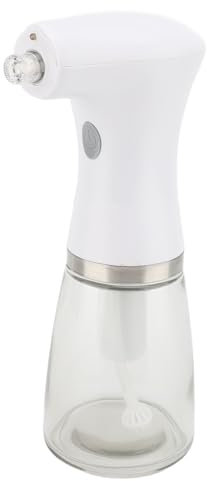 Nikou Pulverizador de Aceite Eléctrico Botella de Dispensador de Aceite Eléctrico Ajustable de Vidrio Claro LED para Cocinar para Cocinar