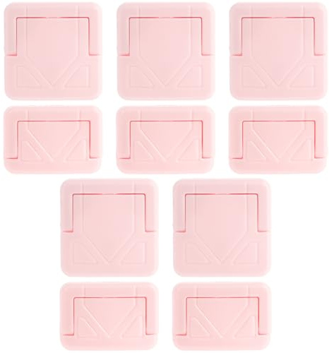 Kindersichere Steckdosenabdeckungen Rosa 10 Stück aus ABS Kunststoff | Schutzkappen für Kinder, Einfache Montage, Isolierte Ausführung, gegen Einführen von Gegenständen