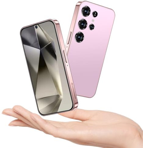 MTGud 4G mini smartphone for kids 4-inch Incell HD Screen, 2600 mAh Big Battery, Dual SIM Dual Camera 5+8MP, Face Unlock 4G no contract phone (X24mini-Pink)