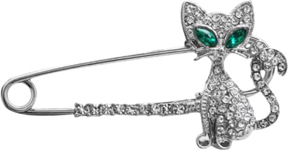 BESPORTBLE Chat Jouant la Balle Accessoire Chic et Créatif Broche en Alliage Argenté Épingle Solide et Décorative pour Femmes pour Événements Formels