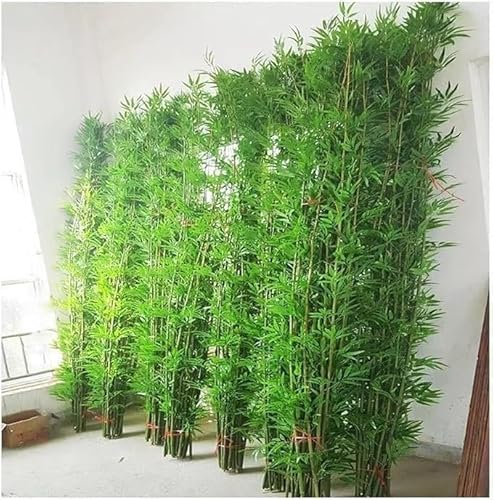 Künstliche Bambuspflanzen, Gefälschte Bambuspflanze, Künstliche Pflanzen, Extra Große Gefälschte Pflanzenbäume, Grüner Wand-Raumteiler, Sichtschutzzaun for Drinnen Und Draußen(30 Pack,2m/6.5ft Tall)