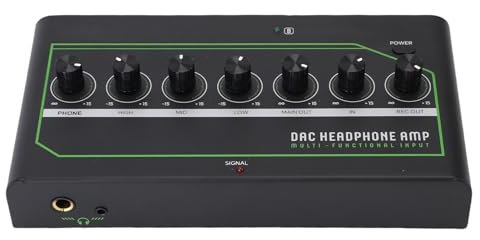 Plyisty AMP Casque Audio DAC, Amplificateur D'écouteur avec Boutons Indépendants, Interfaces D'entrée Multiples, Entrées Coaxiales Optiques USB, Sorties Casques 3,5 Mm