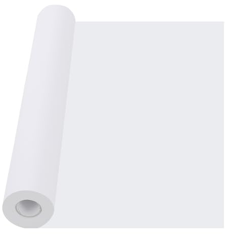 Zeichenpapier rolle 44 cm x 25 m, 70g/m² Papierrolle Malen | Malpapier, Weiße Zeichenrolle für Zeichnen, Skizzieren, Plakatpapier, Basteln,Verpacken und DIY-Dekoration PUCSIQ
