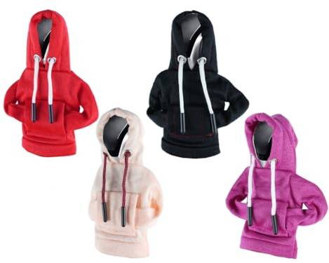 Kellegour 4PCS Schalthebel Hoodie,Auto Schaltknauf Abdeckung,Schaltknauf Hoodie für Dekoratives Car Accessories für Auto Schalthebel Dekoration Zubehör
