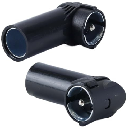 Ausi Car Radio Antenna Socket Adapter Din Base to ISO Angled 90 Degree Radio Antenna Plug Black Direct Installation