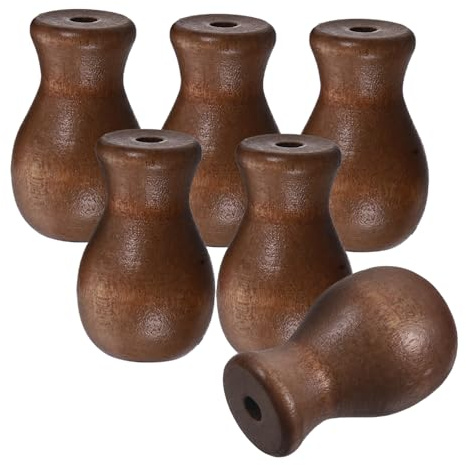 WEKADRIN 6 Piezas Accesorios Colgantes De Madera Borlas Ciego Cortinas Cable Persianas De Cordón De Madera Perillas De Tirador De Cortina Tirador De Cordón Marrón