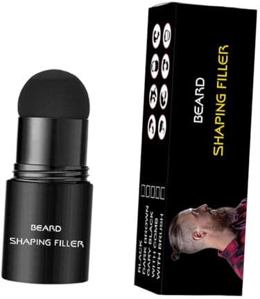 FONDOTIN Beard Shaping Concealer Stick Langlebiger Bartfüllstift für Männer Professionelles Bartformwerkzeug Schwarz Tragbar Einfaches Styling Dichteres Bartbild Geschenk