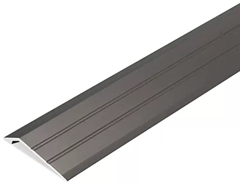 Listón de transición de madera a baldosa, ancho de 30 mm, antideslizante, reductor de umbral/barra de borde para puertas con desniveles pequeños, aluminio resistente,Light Coffee-W30mm - L160cm