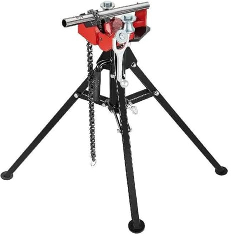 Rohr-Schraubstock, Stahl-Stativ-Design, 0,3 - 12,7 cm Kapazität, faltbare Beine, Tri-Stand-Schraubstock zur Befestigung und Unterstützung von Metallrohren