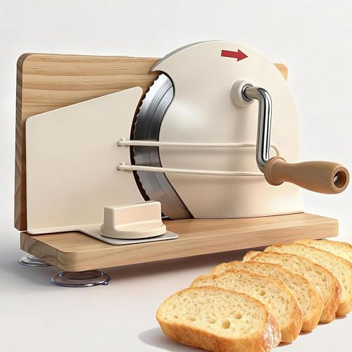 Brotschneidemaschine Manuell mit Rutschfest Saugnäpfen Einstellbare Dicke