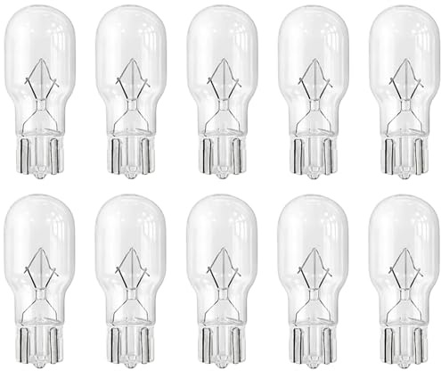 Mlifleue 10 Pcs W16W Led Bulb Brake Light, 12V W16W Bulb Daytime Running Lights, Fits Brake Tail Indicator Reverse Fog Light Bulbs for Cars, Trucks, Vans (36x9MM)