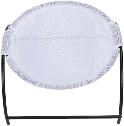 KIMISS Hamaca Elevada para Cama de Gato: Columpio Interior Transpirable para Gatos, Diseño de Malla Lavable y Construcción Estable para Máxima Comodidad (White)