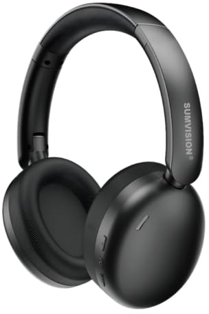 Sumvision Wave BX Headphones Wireless And Wired Bluetooth Headphones Over Ear Wireless Headset With Clear Voice Capture Noise Cancelling Microphone USB C,Deep Bass,HiFi Stereo Sound,40hrs Playtime