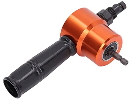 Xiuganpo 360° Double Head Sheet Metal Cutter, 1500 to 3000RPM Nibbler Drill Attachment for Straight Curve and Circle Cutting, Cutter Set for Home DIY, Car Repair, Roof Cutting