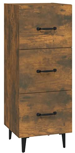 PUGYNBK Credenza per affumicatura 34,5 x 34 x 90 cm, in legno con cassetti, molto spazio e piano superiore stabile per la decorazione, con supporto a parete e istruzioni di montaggio (lingua italiana
