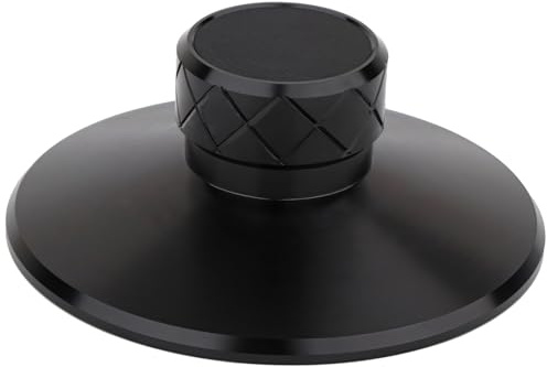 Vinylstabilisator och skivklämma för skivspelare, Preffair flygplan aluminium-magnesiumlegering skivspelare tillbehör, kompatibla med olika skivor och spelare, vibrationsreduktionsverktyg