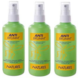 AntiBrumm NATUREL Pumpzerstäuber Sparset 3x75 ml, Ab 1 Jahr geeignet, Hält wirkungsvoll Stechmücken und Zecken fern. Auch tropische Mücken und Tigermücken. GRATIS Zeckenzange